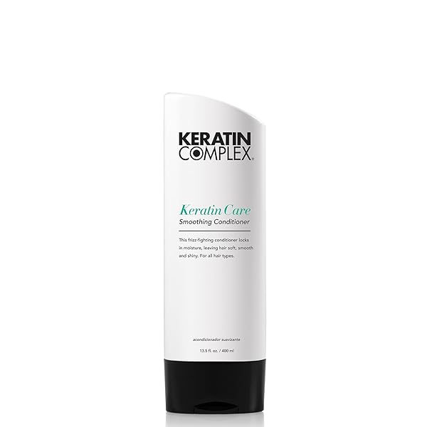 KERATIN COMPLEX CARE FRIZZ FIGHTING AND MOISTURIZING CONDITIONER, ENHANCES SOFTNESS, SMOOTHNESS, SHINE, NO SODIUM CHLORIDE FOR ALL HAIR TYPES, 13.5 FL OZ