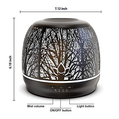 Aroma Outfitters Large Iron Essential Oil Diffuser | Aromatherapy Diffuser That Purifies Air | Ultrasonic Humidifier 7… - Image 3