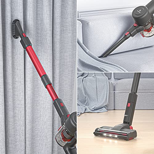 NEQUARE Cordless Vacuum Cleaner, 175W Stick Vacuum Cleaner with SelfStanding, Root Cyclone