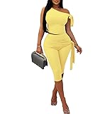 Vssjavun Women's 2 Piece Outfits Sexy Sleeveless