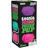 Schylling NeeDoh Teenie Funky Pups - Sensory Fidget Toy - 3 Mini Groovy Globs in Assorted Colors - Ages 3 to Adult (Pack of 1