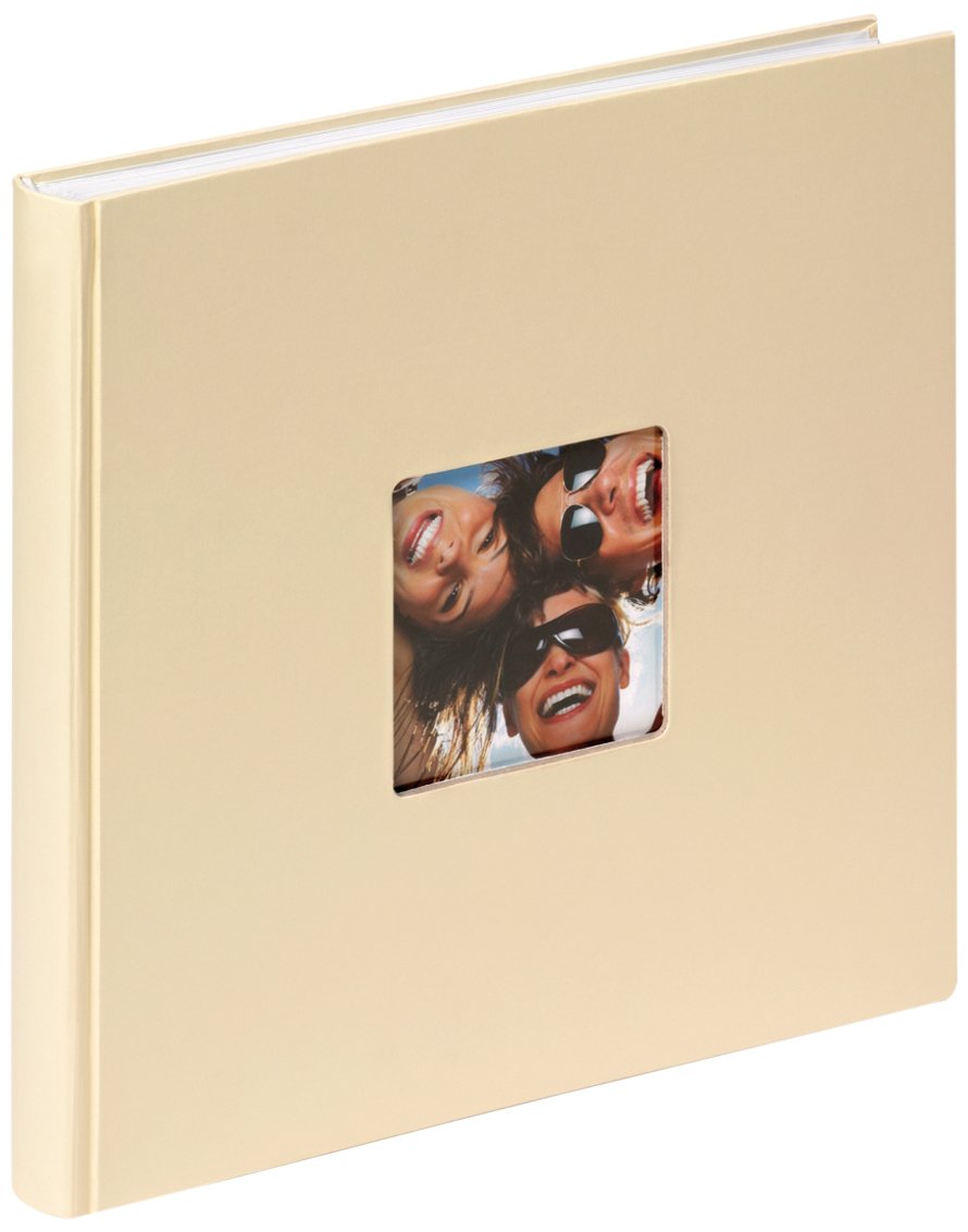 walther Design Photo Album Cream 26 x 25 cm with Cover Punching, Fun FA-205-H
