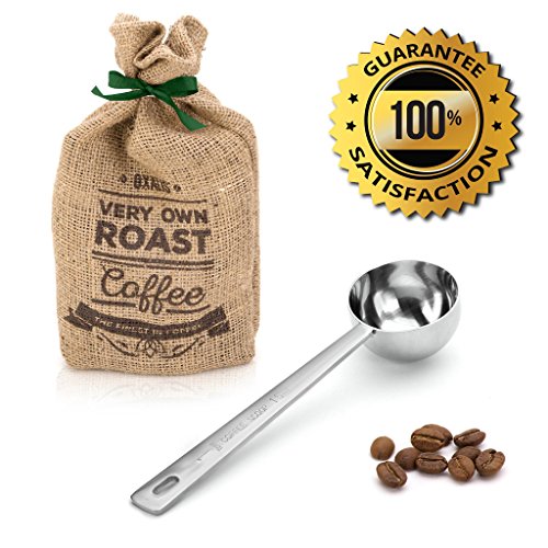 Click Here to See More Images Amerigo Premium Coffee Scoop, Stainless Steel Measuring Coffee Spoon, Long Handled Coffee Scoop for the Best Usage