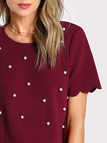 fabrange women's polycotton pearl stretchable top