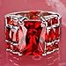 Psiroy 925 Sterling Silver Plated Created Garnet Filled Knuckle Wide Band Ring Size 8