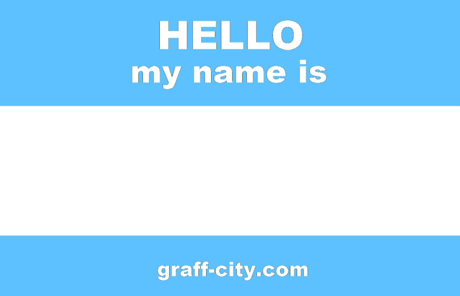 'Hello My Name is' Stickers/Name Label Tags - Blue & White 100-8cm x 6cm — image 1