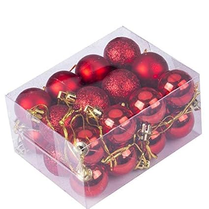 Fizzytech 3cm Christmas Xmas Tree Ball Bauble Hanging Party Wedding Ornament