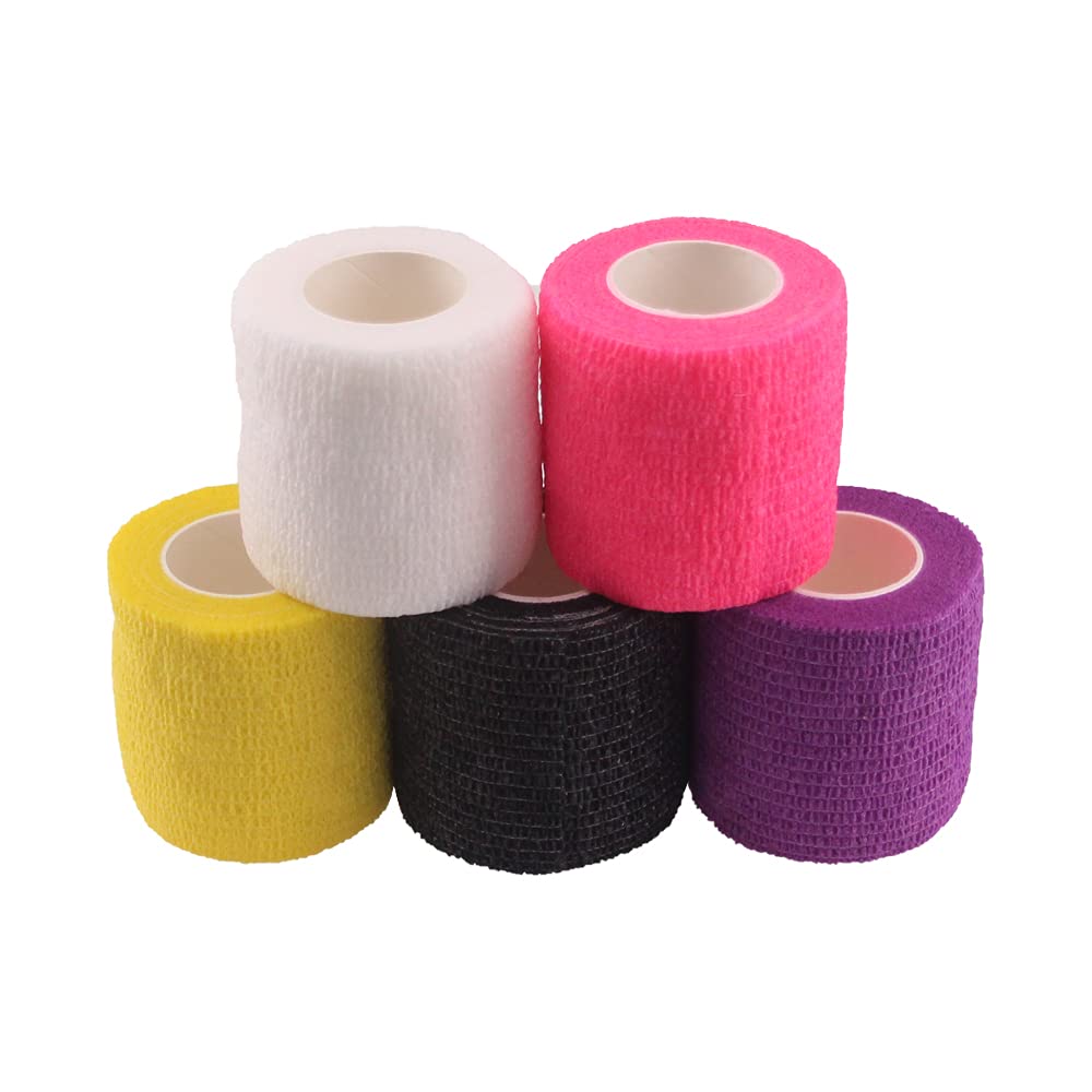 BDHI 5 Rolls 5cm Flexible and Easily Tearable Finger Tape Thumb Tape for Sports and Injury Recovery(SO04-5)