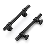 Home Expert 5 Pack 3-1/2 Inch Cabinet Handles Black