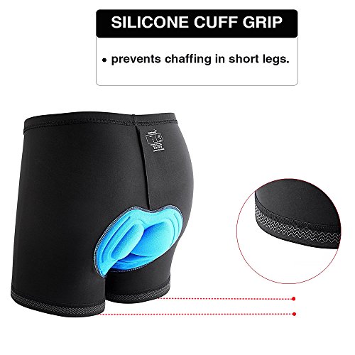 image for Sportneer Men's 3D Padded Bicycle Cycling Underwear Shorts w/Anti-Slip