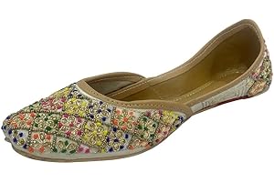 Juttis for Women Ethnic Traditional Handmade Flat Bridal Indian Shoes
