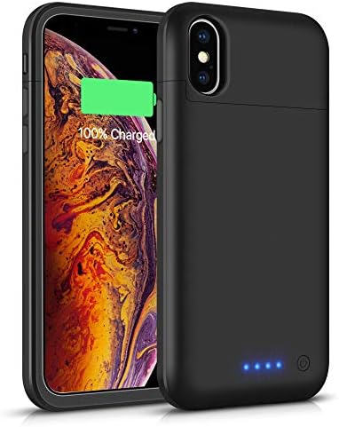 Battery Case for iPhone Xs Max, TQTHL 6200mAh Portable External Charging Case for iPhone Xs Max (6.5 inch) Rechargeable Charger case battery Pack -Black