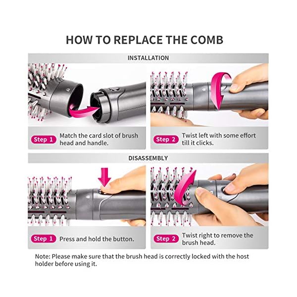 Hair-Dryer-Brush-Hot-Air-Brush-for-Fast-Drying-4-In-1-Hair-Dryer-Volumizer-Multifunctional-Negative-Ionic-Curler-Straightening-Comb-with-2pcs-Hair-Clips1pcs-Gloves Hair Dryer Brush, Hot Air Brush for Fast Drying, 4 In 1 Hair Dryer & Volumizer, Multifunctional Negative Ionic Curler…