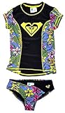 Roxy Big Girls Rash Guard Set (12, Hot Tropics)