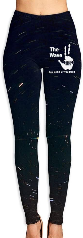 Amazon.com: The Jeep Wave You Get It Or You Don't Women's Yoga Workout High Waist Yoga Pants 