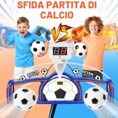 Porte da Calcio per Bambini, Porta Calcio Piccola per Interno con Contatore Punti e 2 Modalità, Allenamento e Miglioramento Tecnica, Ideale Come Regalo Calcio per Bambini 6-12 Anni