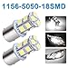 AUTOSAVER88 1156 LED Light Bulbs - [10 Pack] 4800K White LED Lamp for RV Trailer Camper Interior Signal Light