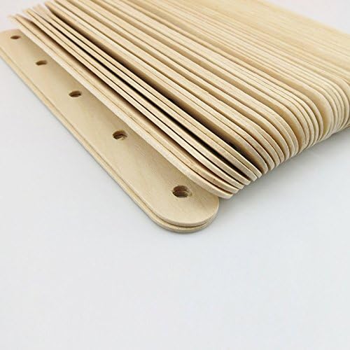 Huasen Approx. 50Pcs Natural Wooden Ice Cream Stick Lolly Sticks DIY Crafts Collection (Wooden Color)