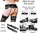 Adulove Garter Belt, Women's 4-Pack Suspender Belt Set with Straps and Clips for Stockings