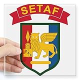 CafePress - U.S.Army SETAF Italy Square Sticker 3" X 3 - Square Bumper Sticker Car Decal, 3"x3" (Small) or 5"x5" (Large)