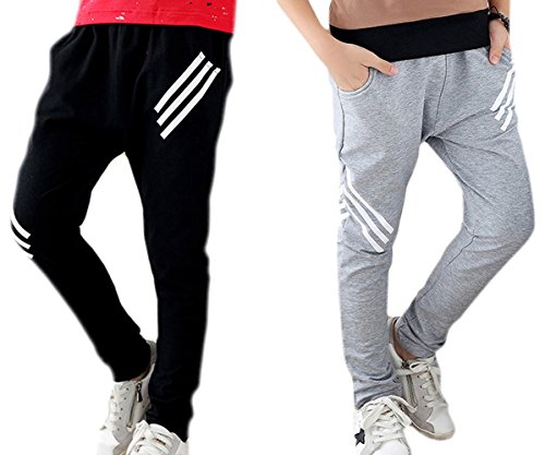 2 Pack Trousers Boy Trouser Kid Sweat Pant Jogger Kids Boys Sweatpants With Pockets Jogger Boys Sweatpants Black Boys Joggers Grey Boys Pants 10-11t