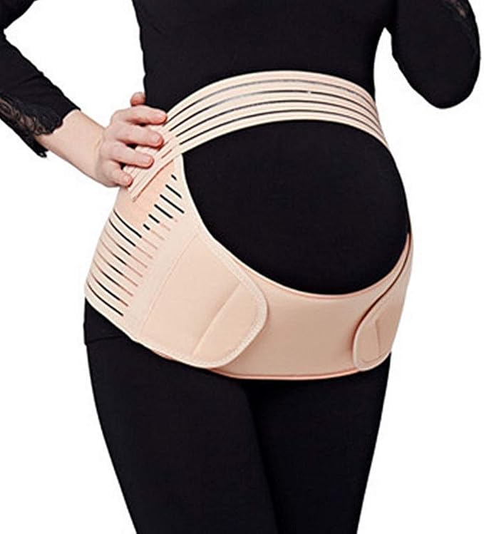 Fascia Sostegno Gravidanza In Pelle - XL, Morbida E Regolabile Per Dolori Schiena