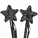Bilipala Black Star Magic Wands Fairy Princess Wand Masquerade Wand for Kids Birthday Baby Shower Party Supplies, 2 Counting