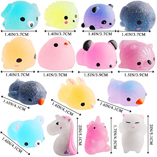glitter mochi squishies