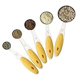 Zestkit 5 Piece Measuring Spoon Set, Stainless Steel Metric Measure Spoon Set for Dry and Liquid Ingredients