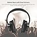 Wireless Headset, TaoTronics Over Ear Bluetooth Headphones with Deep Bass & 25 Hours Playtime (Memory Foam Ear Pads, Dual 40 mm Drivers, On Ear Control Buttons)