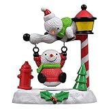 Greenbrier Christmas Solar Powered Swinging Snowmen - 3 x 3.5 Inches