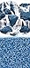 Smartline 18 ft Round Swimming Pool Liner | Waterfall | Overlap Style | 48-52 Inch Wall Height | 25 Gauge Heavy Duty Virgin Vinyl | Designed for Steel Sided Above Ground Pools