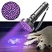 Ustellar 100 LED UV Blacklight Flashlight, 395nm Ultraviolet LED, Pet Cat Urine and Stains Detector Black Light, Scorpions, Mold & Leak Detector for Commercial or Home, Battery Powered