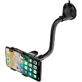 YOVECATHOU 360&deg; Car Windshield Mount Cradle Holder Stand for iPhone Mobile Cell Phone GPS Universal Long Shockproof Arm Dash Mount with Strong Suction Cup