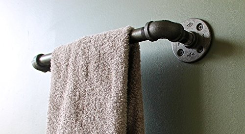Industrial Pipe Towel Rack, 6 Sizes Available, Rustic Towel Rack Ships from Detroit, MI