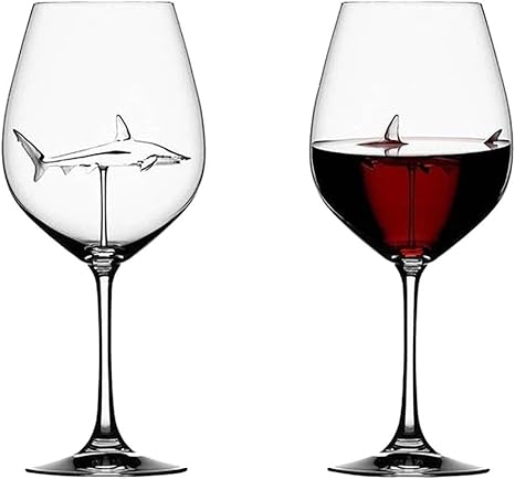Mintuse Shark Wine Glasses With Shark 