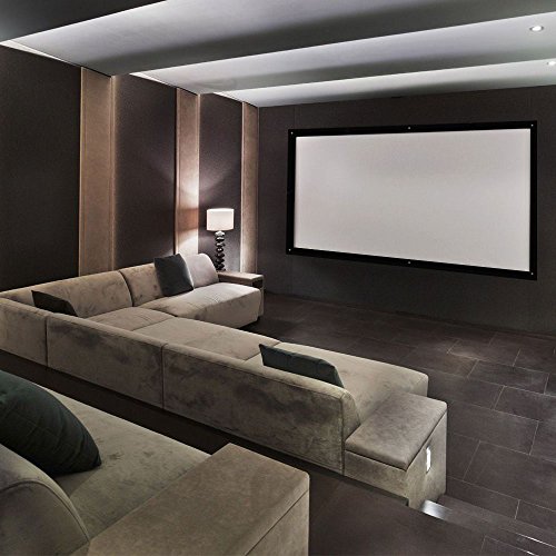 84 inch Projection Screen 16:9 HD Portable Movies Screen PVC Fabric for Projector Home Theater Outdoor - Thumbnail 6