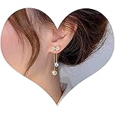 Iaceble Boho Crystal Bow Tassel Earrings Gold Cz Drop Earrings Rhinestone Bow Stud Earrings Tiny Bow Knot Earrings Jewelry for Women