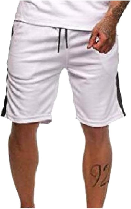 Amazon Candiyer メンズファッションミッドライズ夏ビーチバギーストラップ付きコージーショーツ White L メンズ 通販