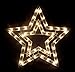 17" Clear Lighted Star Christmas Window Silhouette Decoration