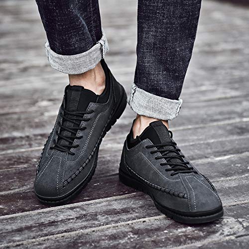 SMALLE ◕‿◕ Men's Shoe,Vintage Popular Flat Fashion Single Shoe Casual Thick Sport Shoes-Suitable for All Styles Black - Thumbnail 2