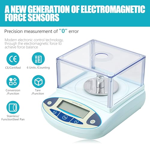 Jewelry Scales VEVOR Lab Scale Analytical Balance, 500g X 0.01g Accuracy High... Gram Scale - Foto 11