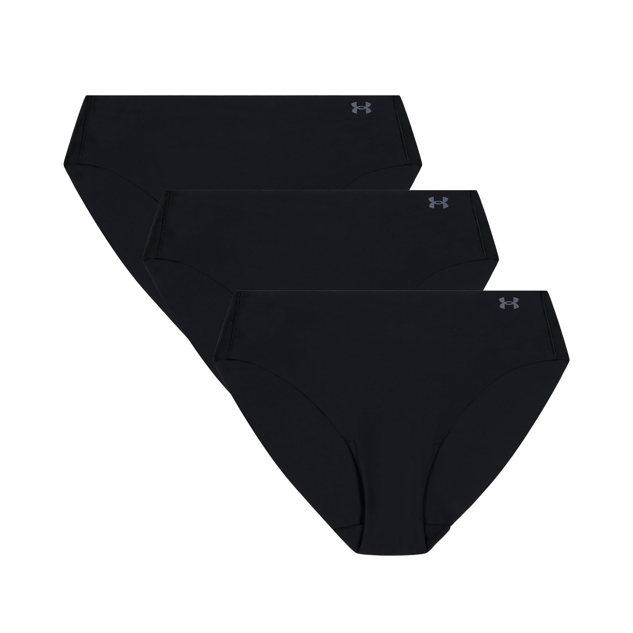 Under Armour Women's 3-Pack Pure Stretch No Show Bikini Underwear, All-Day Comfort & Ultra-Soft Fit