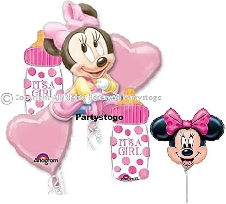 minnie mouse baby shower balloons