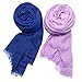 MANSHU 3 PCS Women Soft Scarf Shawl Long Scarf.