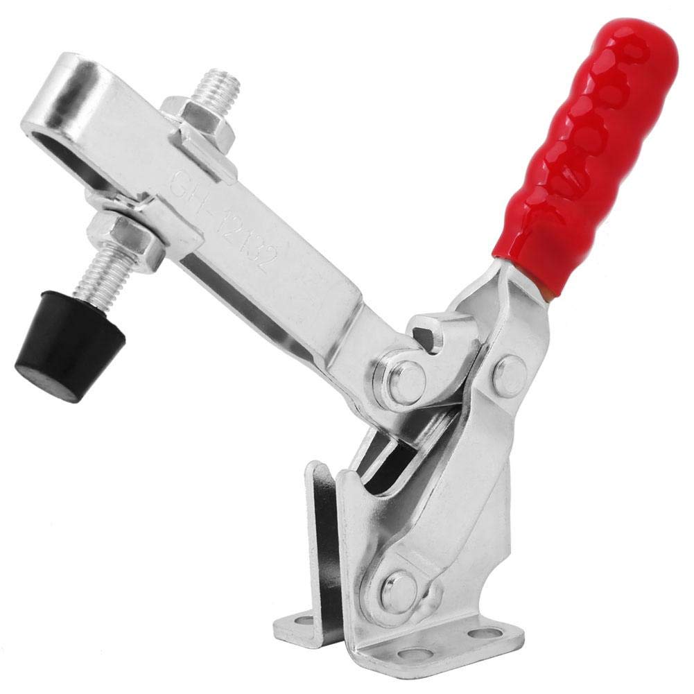 GH-12132 227KG 500lbs Toggle Clamp Vertical Type Toggle Clamp Holding Capacity Quick Release Handle Clamps Heavy Duty Toggle Clamp Tool, Easy Installation, Rust Treatment