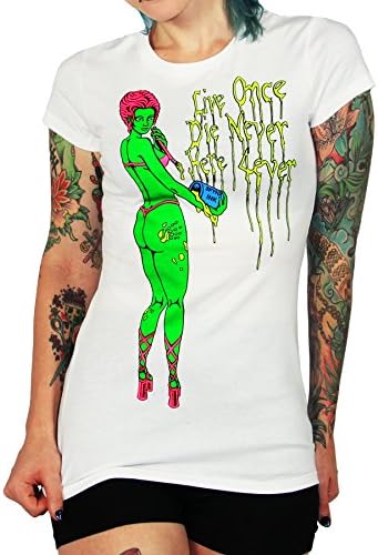 SFYNX 'Ink' Women's Rave T Shirt - Glow in The Dark EDM Clothing - Black Light Reactive Tee