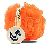 Loufa Sponge Shower Pouf Scrub - Bath Poof Mesh and Shower Scrunchie for Exfoliating Body Wash - Forget Your Shower Cloth and Try a Lufa Ball