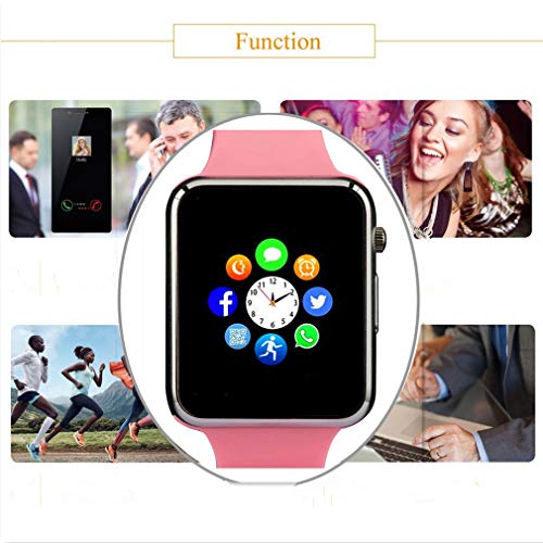 Smart Watch, Smartwatch Phone Sport Smart Wrist Watch with SD Card Pedometer Camera Call Text Touch Screen Compatible for Samsung LG Huawei Android and iPhone (Partial Features) for Men Women Teens - Thumbnail 4