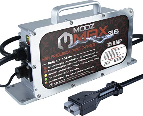 MODZ Max36 15 AMP EZGO Marathon Battery Charger for 36 Volt Golf Carts